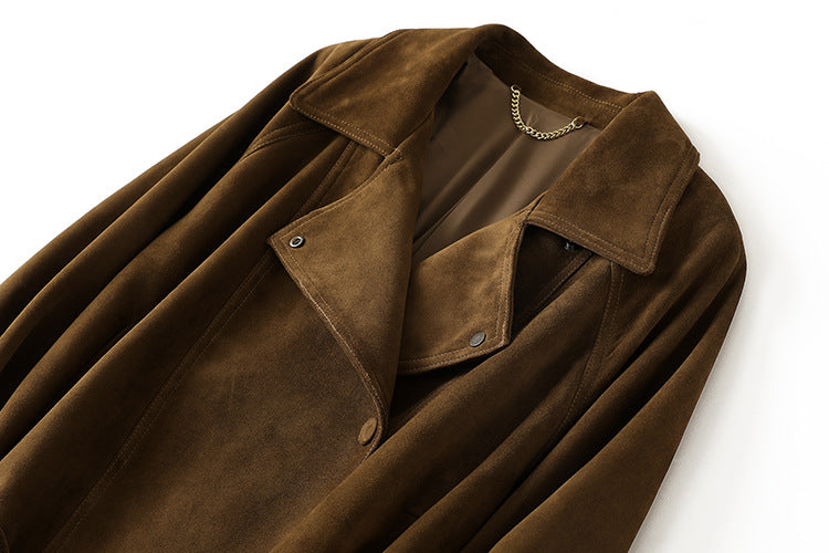 Kurze Wickeljacke Suede Elegance – Echt-Wildleder