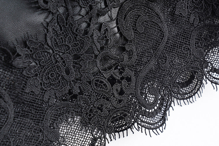 Lace Temptation – Echtleder mit französischer Spitze