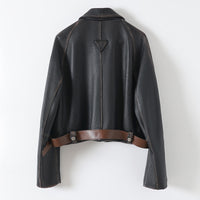 Leder-Set „Urban Rider“ – Jacke und Rock aus Echtleder