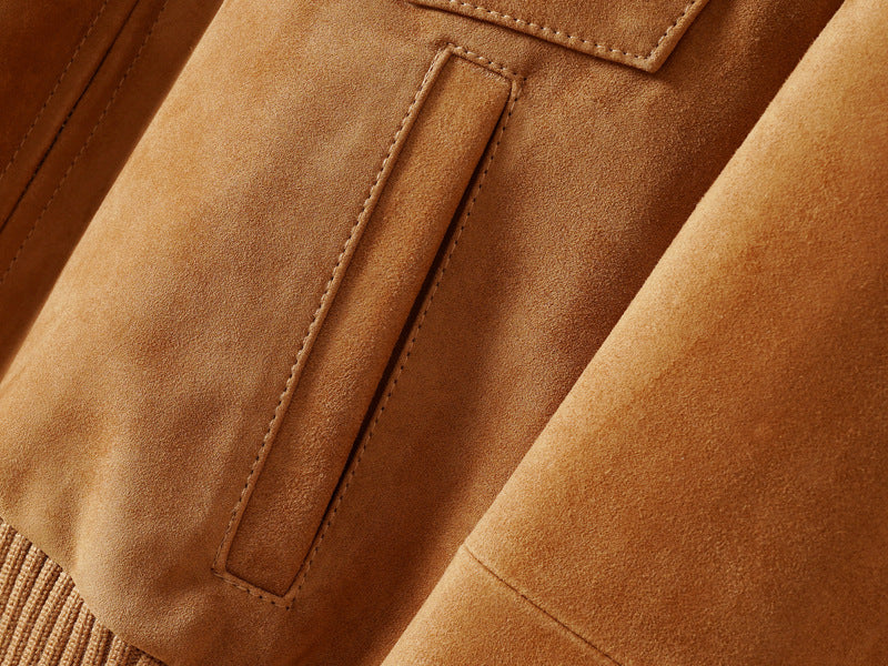 Echtleder Wildleder Jacke – Bomber/Blouson