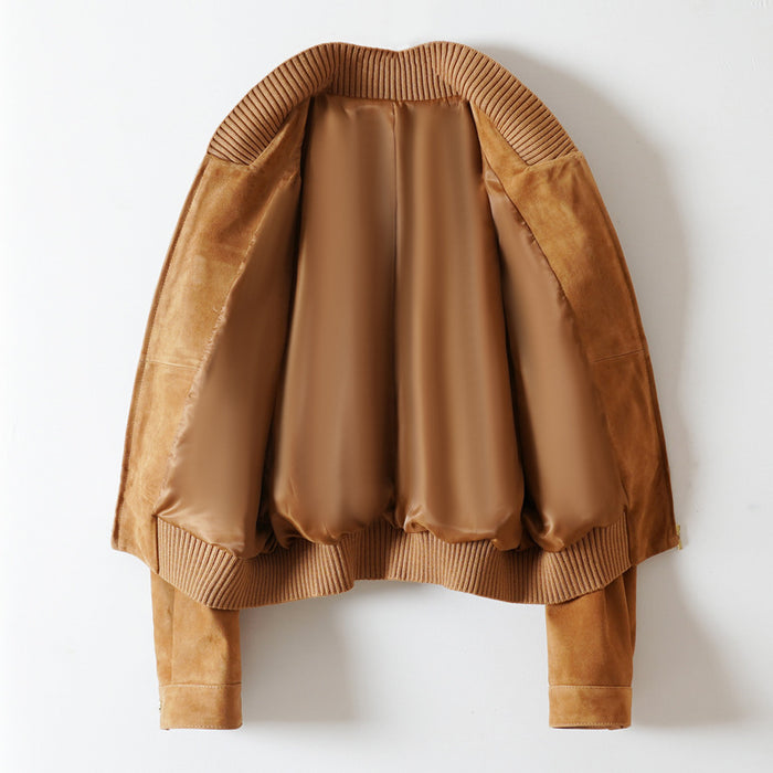 Echtleder Wildleder Jacke – Bomber/Blouson