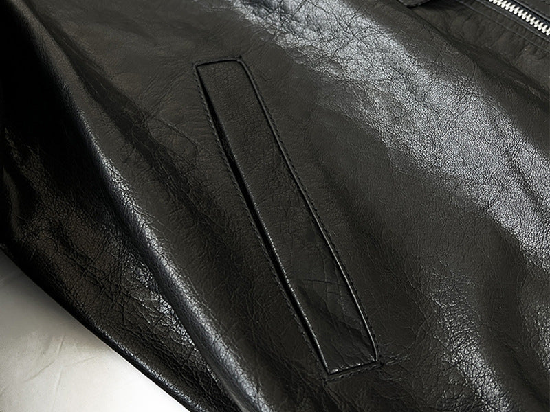 Jacke Urban Gloss – Schwarze Echtleder