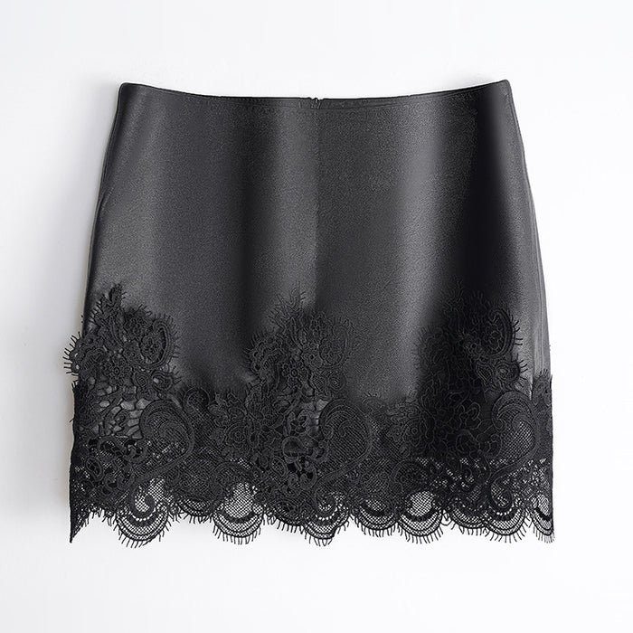 Lace Temptation – Echtleder mit französischer Spitze