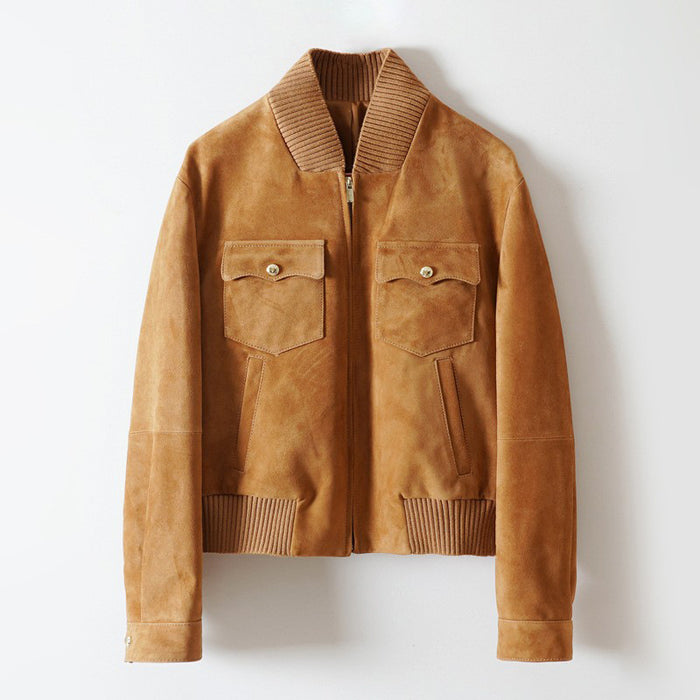 Echtleder Wildleder Jacke – Bomber/Blouson