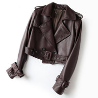 Jacke und Rock im Kroko-Design (Bordeaux)