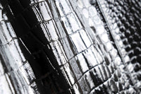 Patent Croco Glam – Glänzendes Schwarz Echtleder