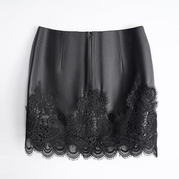 Lace Temptation – Echtleder mit französischer Spitze
