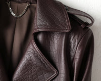 Jacke und Rock im Kroko-Design (Bordeaux)