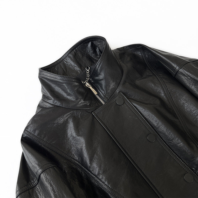 Jacke Urban Gloss – Schwarze Echtleder