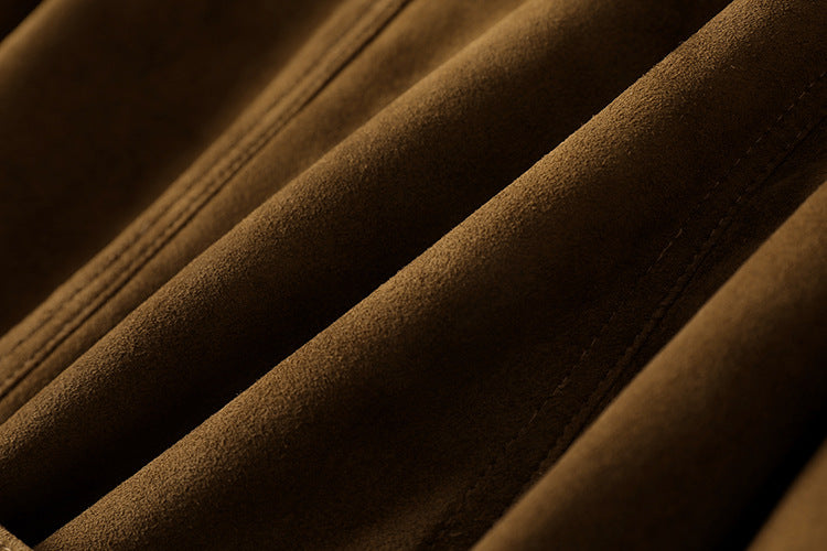 Kurze Wickeljacke Suede Elegance – Echt-Wildleder