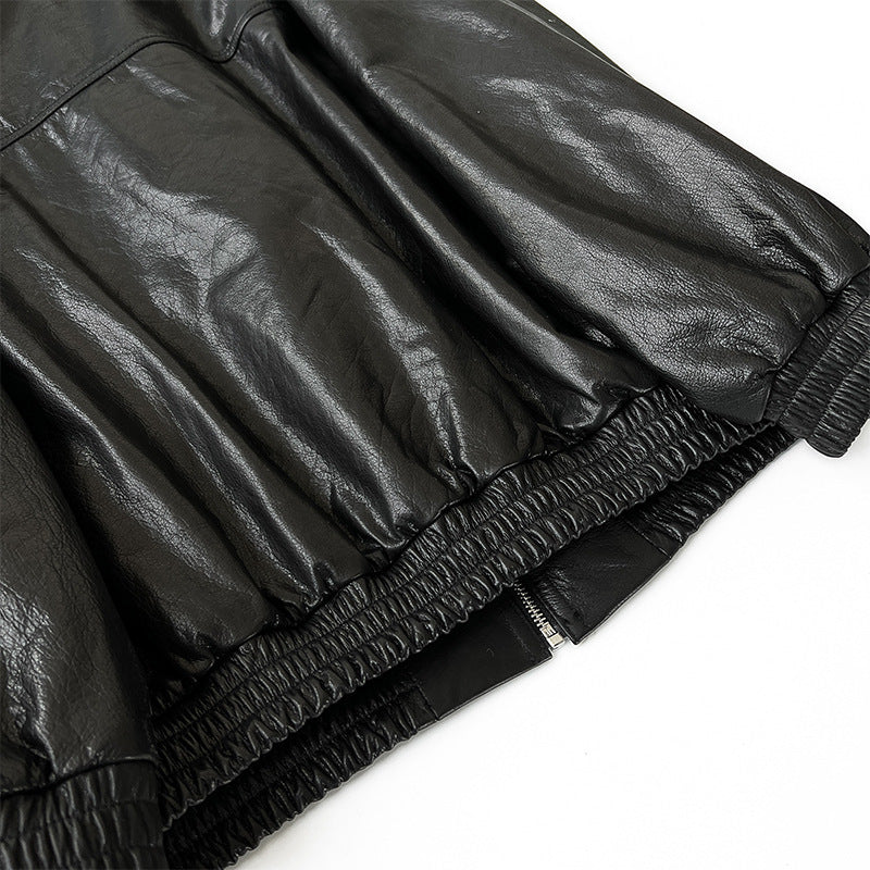 Jacke Urban Gloss – Schwarze Echtleder