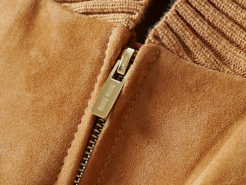 Echtleder Wildleder Jacke – Bomber/Blouson