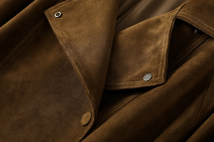 Kurze Wickeljacke Suede Elegance – Echt-Wildleder