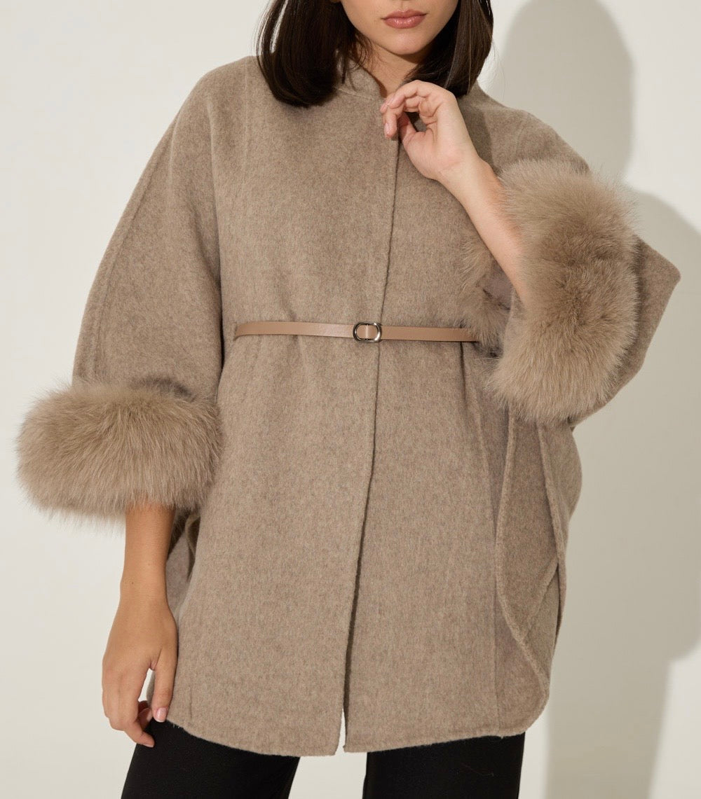 Leyla - Mantel Echtes Fell